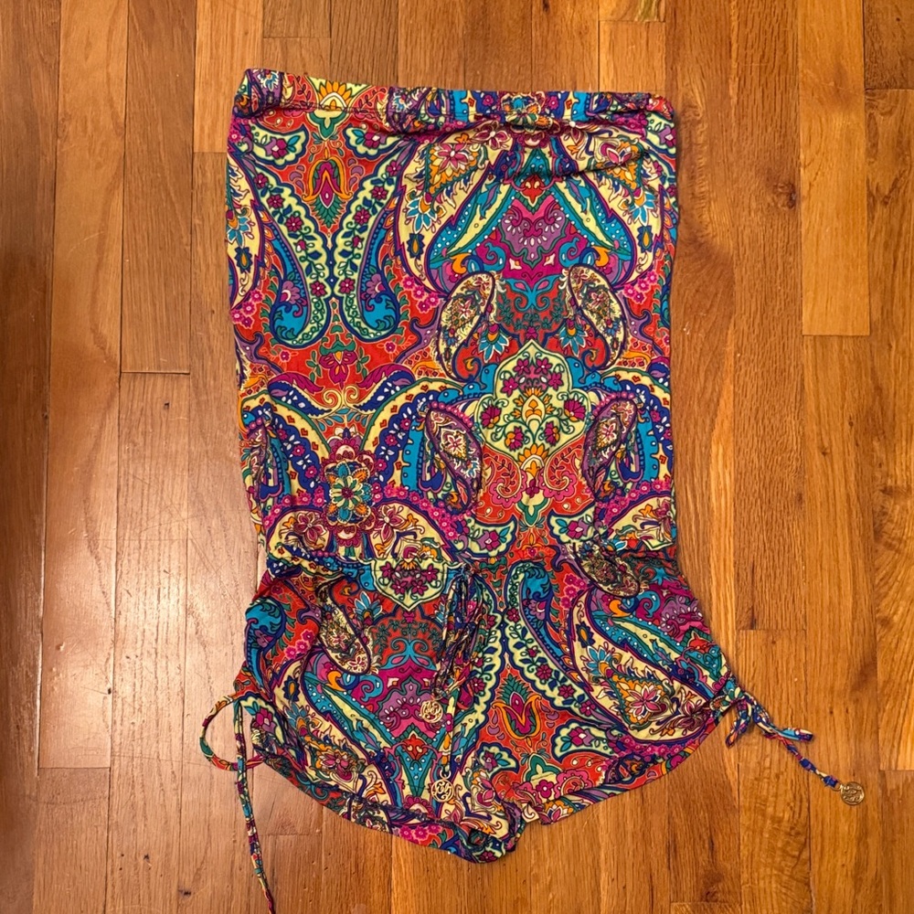 Luli Fama Colorful Paisley Print Shorts
